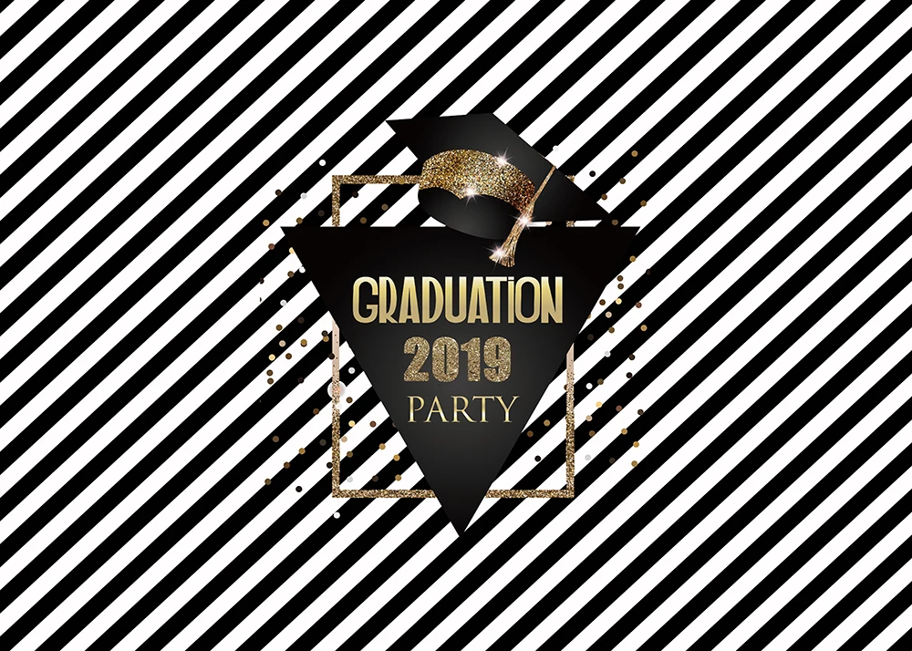Вечерние Декорации HUAYI для выпускного вечера декорации Grad Photo Booth Graduation черно