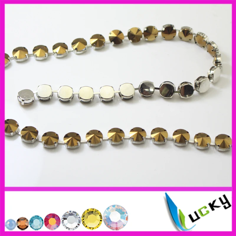 Цепочка Из Гематита и золота 12 мм|cup chain|crystal cup chaincrystal chain |