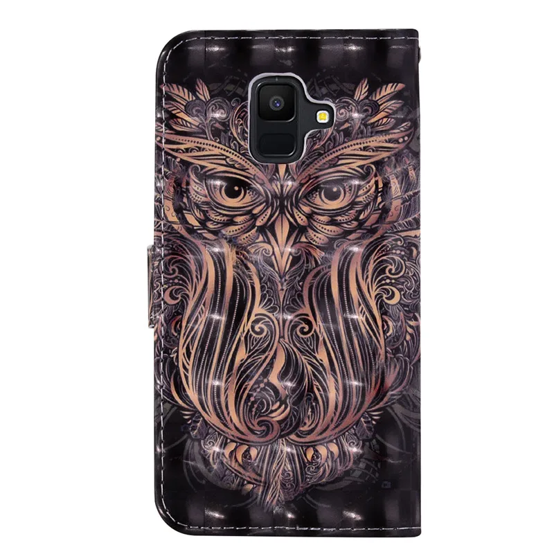Противоударный чехол для Samsung Galaxy A6 2018 SM A600 A600F кожаный чехол-бумажник с откидной