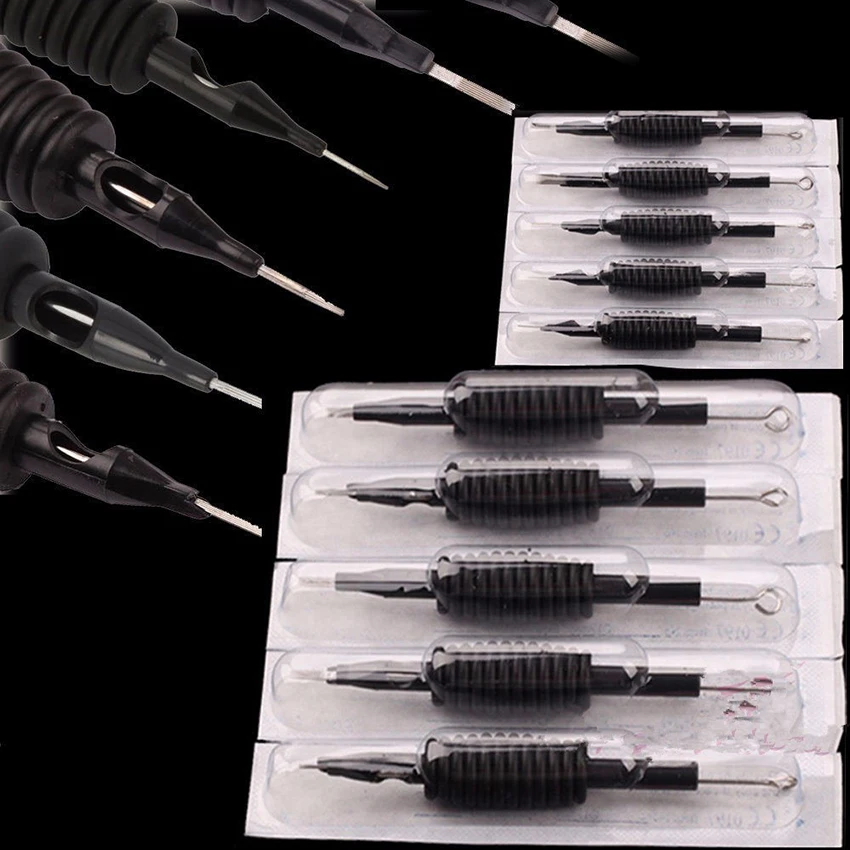 Одноразовые ручки для тату 3/4 &quot(19 мм) 60 шт. 3 RL набор ручек с иголками|tattoo grip tube|tattoo