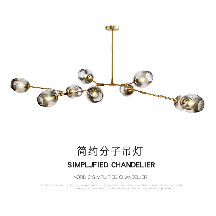 Стекло мяч ветвления пузырь кулон для столовой Гостиная Кафе Отель современный