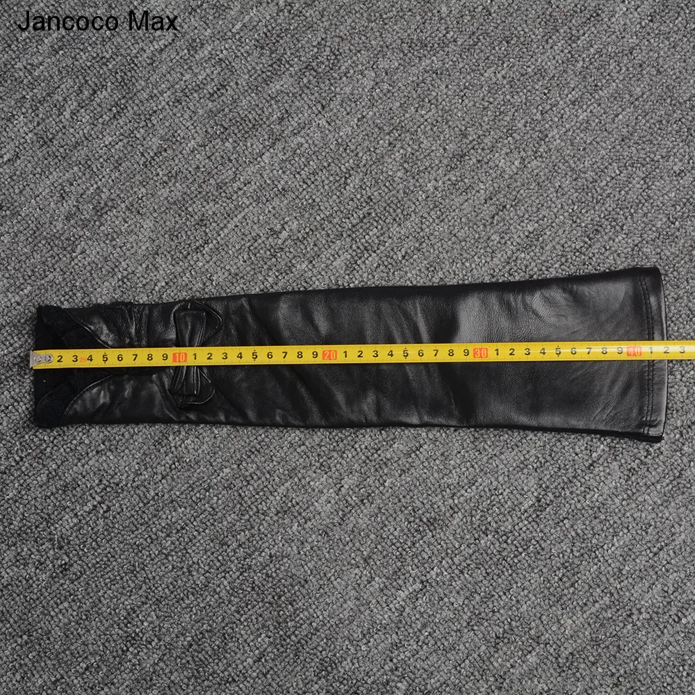 Jancoco Max стиль весна лето осень длинные перчатки из овечьей кожи бант кружева украшения S2069