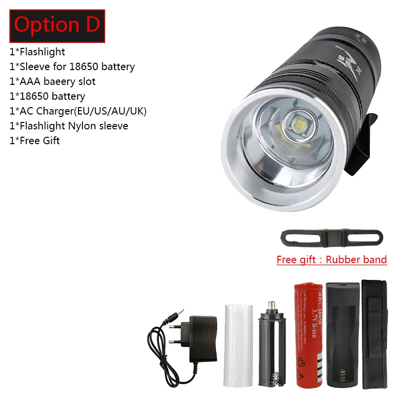 Option D Litwod Z20D84 светодиодный светильник-вспышка для дайвинга 4000лм XM-T6 подводный светильник-вспышка s водонепроницаемый портативный фонарь светильник s светильник для дайвинга фонарь - Emitting Color: Option D