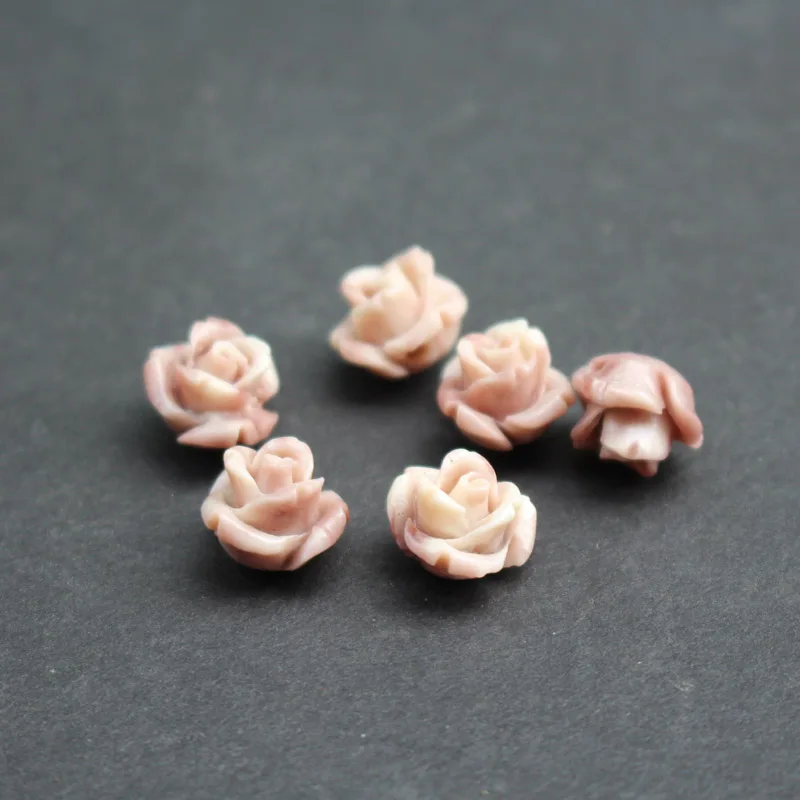 20 шт./лот 10 мм 12 двухцветные Искусственные коралловые бусины кабошон розово