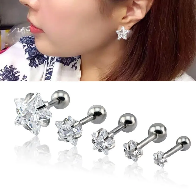 Серьги пусеты в форме звезд 3 5 мм золотого серебряного цвета|stud earrings|stud earrings for