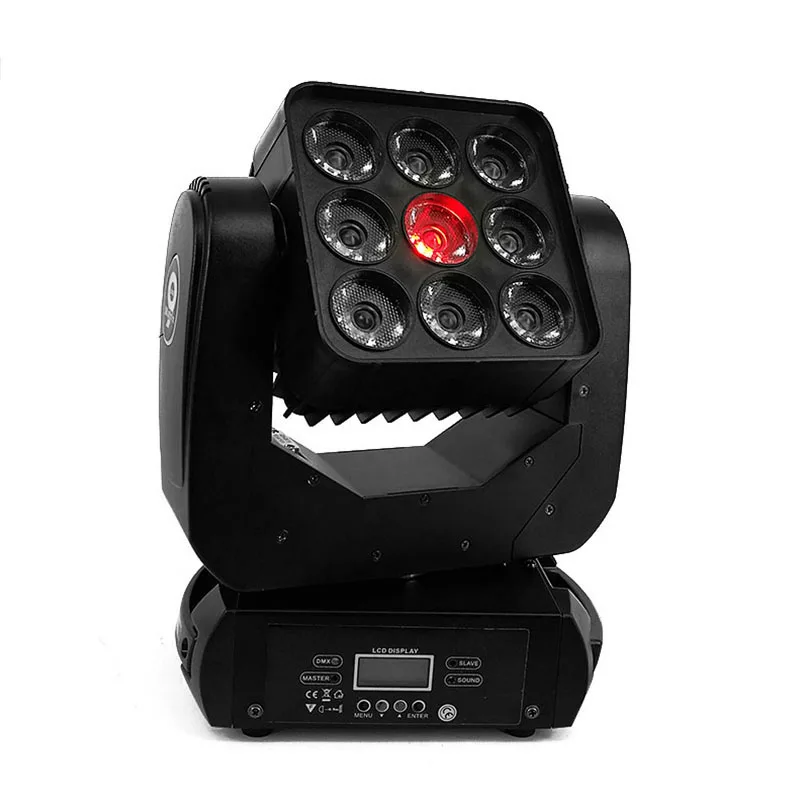 Светодиодный движущаяся головка 9x12 Вт RGBW 4в1 цветное освещение DMX512 для атмосферы диско-DJ музыка вечерние Клубные напольные панели эффект затемнения