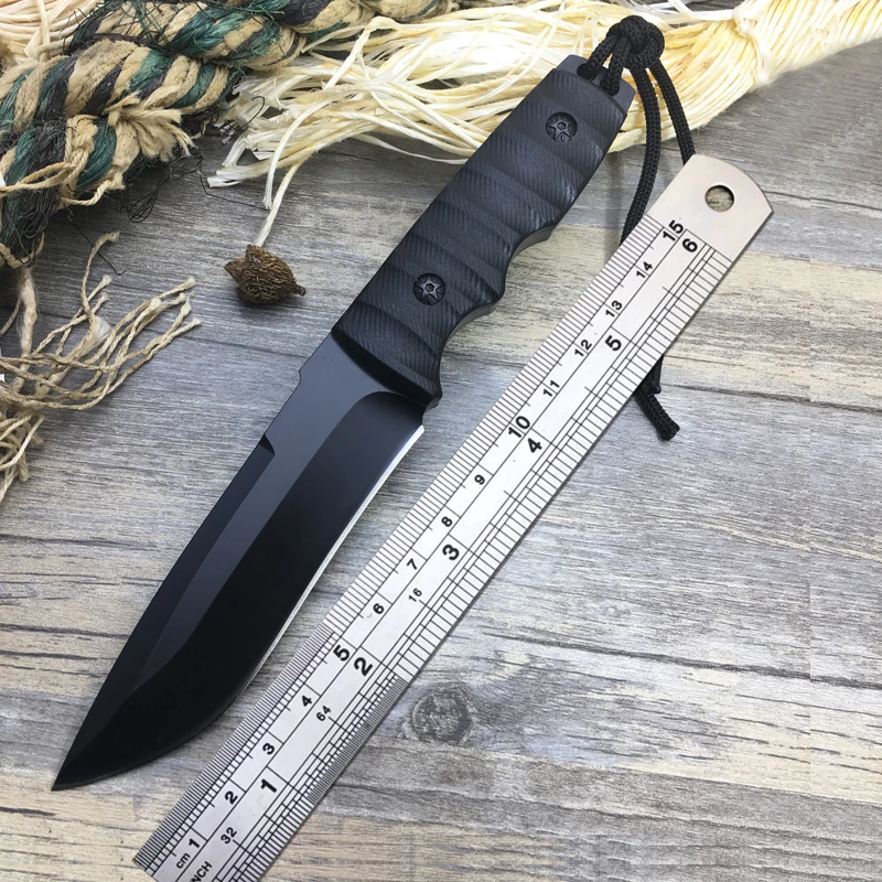 Новый Полный нож с фиксированным лезвием Tang 440A стальной уличный тактический ножи