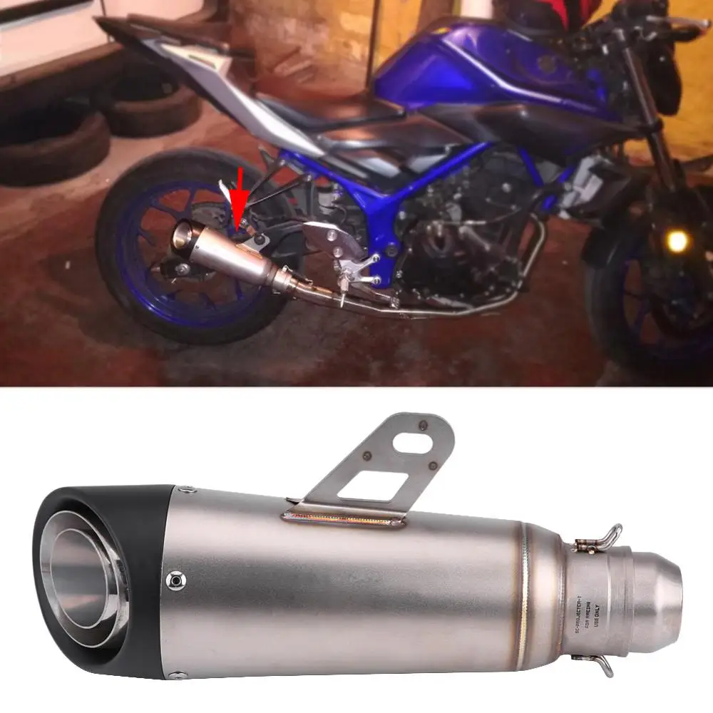 38-51 мм Универсальный Мотоцикл Dirt Bike модифицированный Слип-на выхлопной трубы глушителя с адаптером