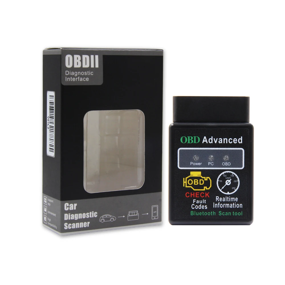 Elm327 Bluetooth V1.5 PIC18F25K80 OBD Код считыватель сканер инструмент elm327 V1.5/v2.1 OBDII Автомобильный диагностический для Android/Symbian