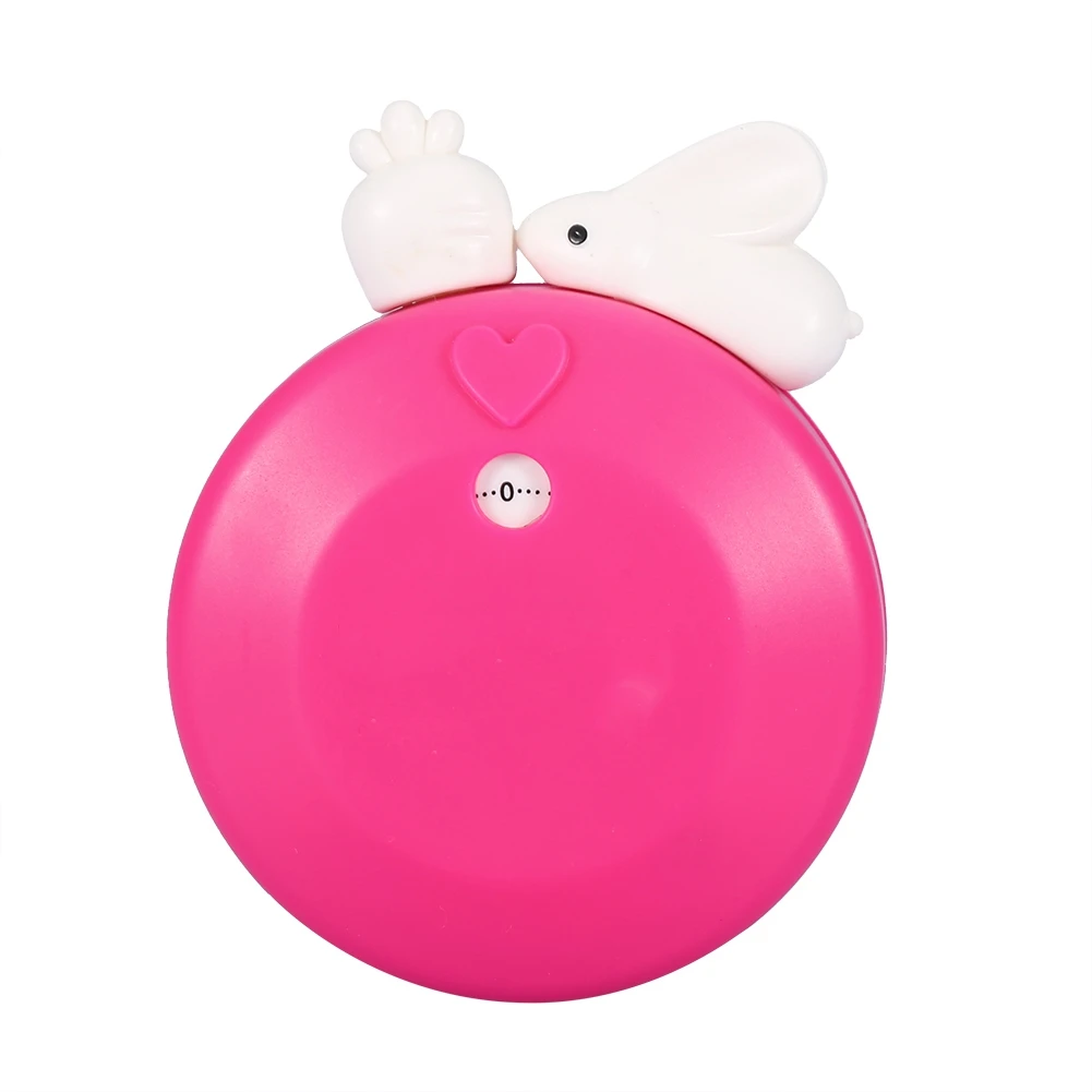 Красный NEW Mechanical Cooking Timer Cartoon Rabbit Manual Counters Kitchen Alarm Timing Tool - Цвет: Красный