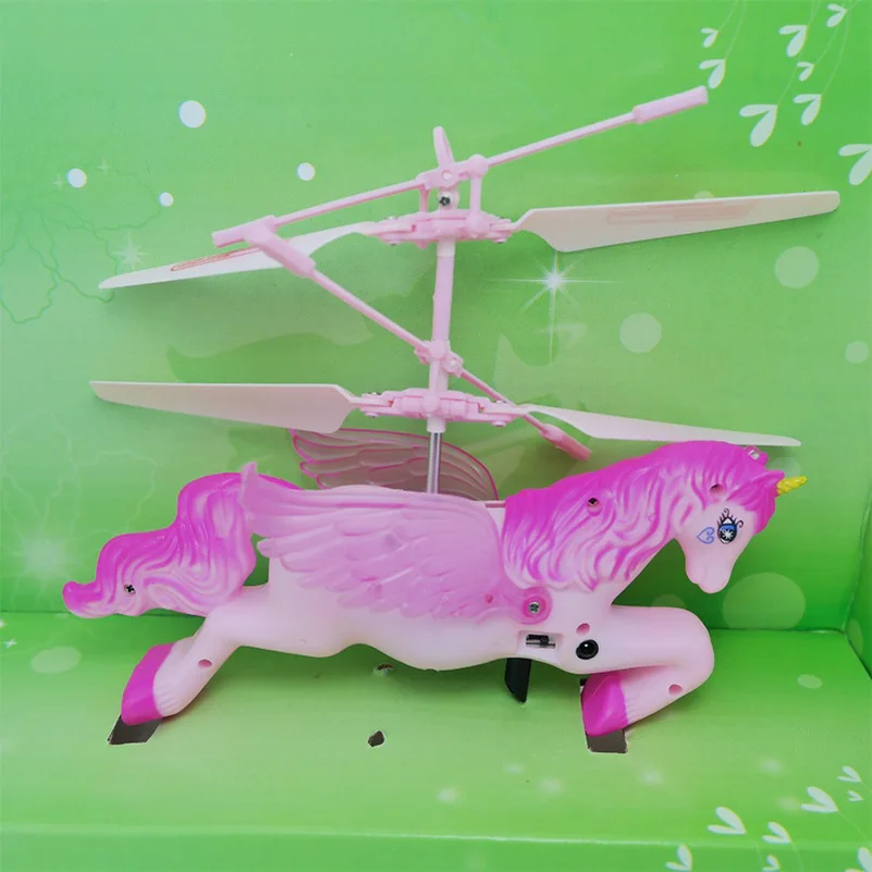 RC LED Infrared Induction Remote Control Flying Unicorn - Kids Gifts image 6