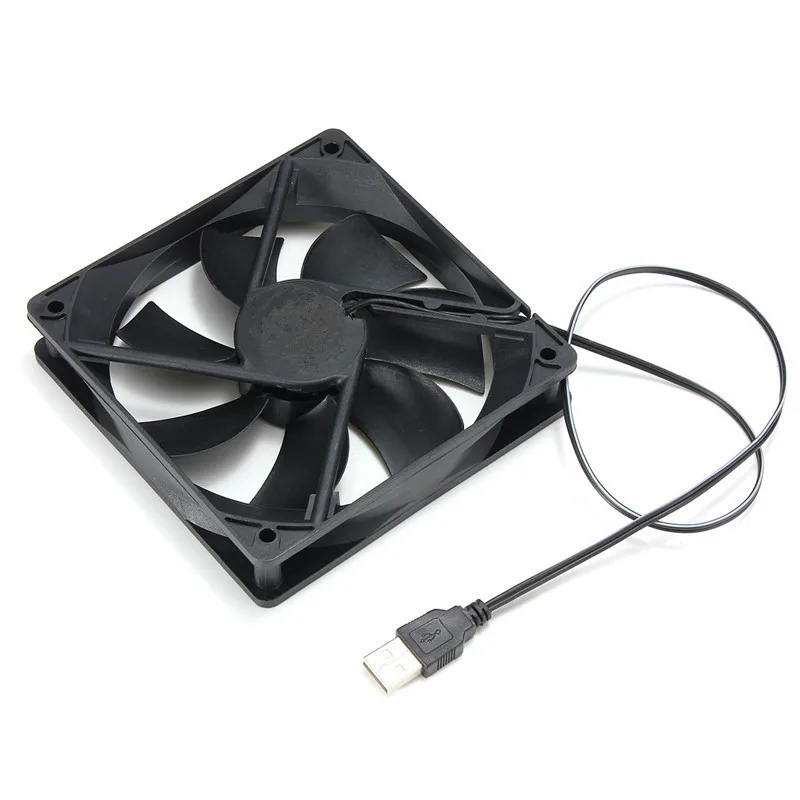 

1Pc Black USB Computer CPU Cooling Fan Computer Case PC CPU Cooler DC 5V 120 x120 x25mm Brushless