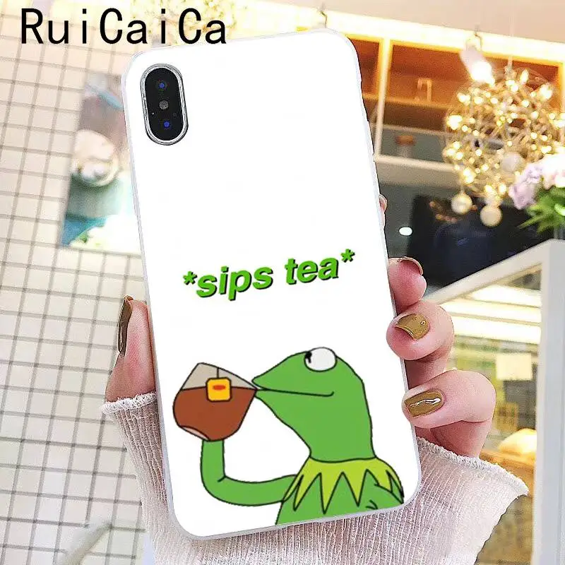 A14 Ruicaica Kermit зеленая лягушка Забавный Милый гей мягкий чехол для телефона из ТПУ чехол для iPhone X XS MAX 6 6s 7 7plus 8 8Plus 5 5S SE XR 10 - Цвет: A14