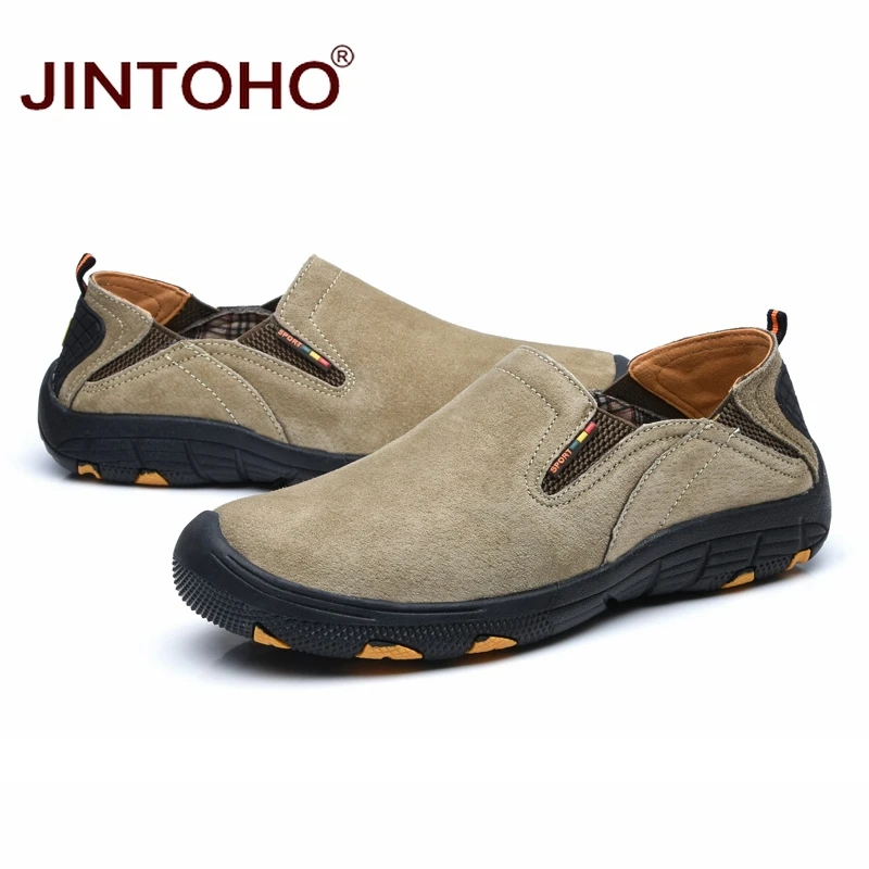 JINTOHO/Повседневная модная мужская обувь; замшевая кожаная обувь без застежки; мужские кроссовки; мужская повседневная обувь; Мужская удобная обувь для взрослых