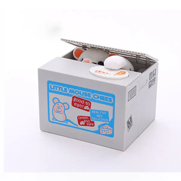 Mouse Детская игрушка электрическая мультяшная кошка/панда игрушечная Копилка детская автоматическая коробка для денег лоток копилка для монет коробка чехол детская игрушка, подарок - Цвет: Mouse