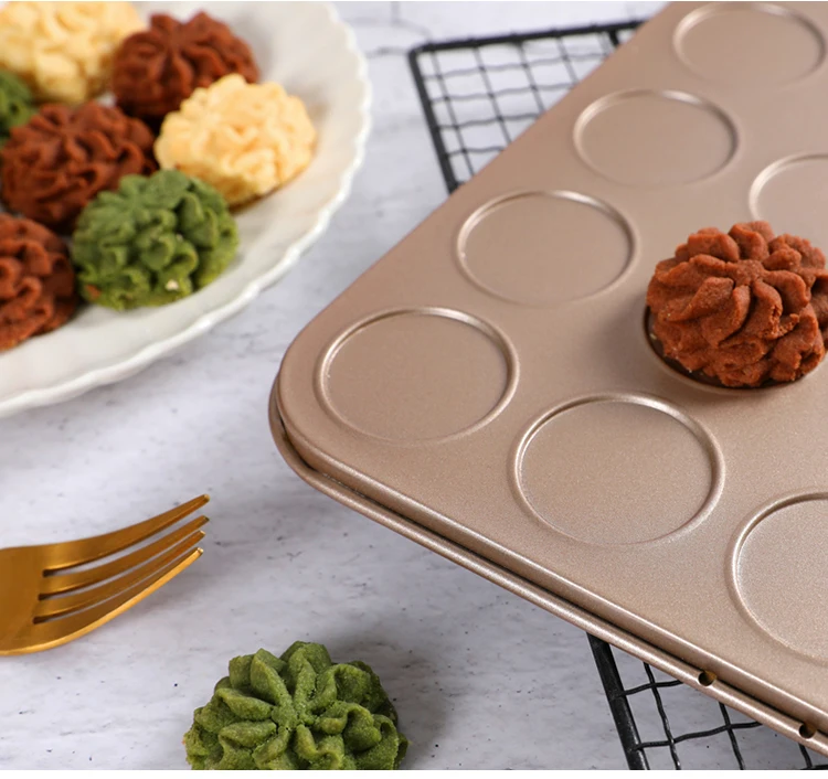 Non Stick Gold Cookies Macarons Baking pans Stainless steel DIY Biscuit Cake Bakeware Tools