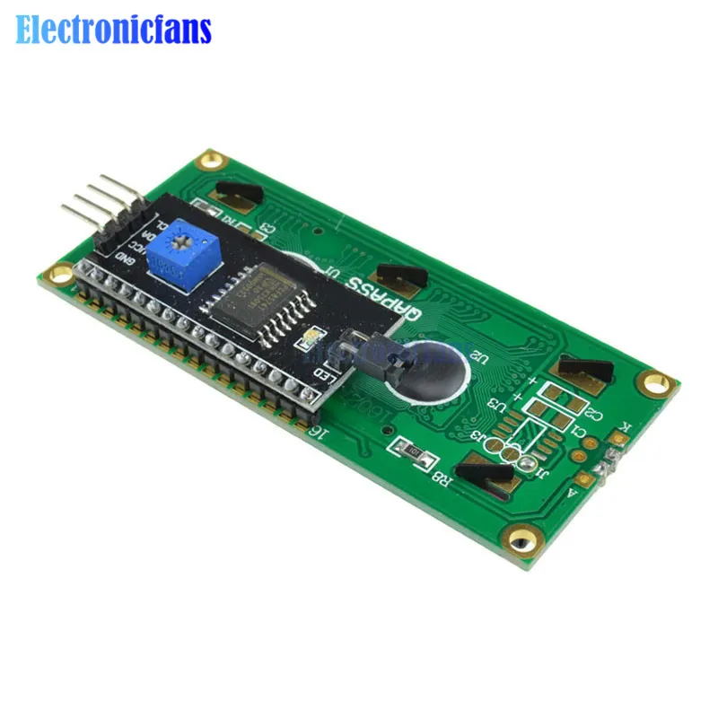 Модуль для Arduino IIC I2C TWI 1602 16*2 ЖК дисплей с цифровой подсветкой 5 в 16x2 синий/желтый
