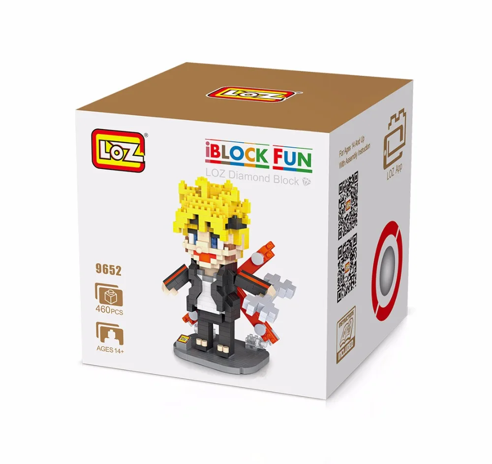 LOZ Micro Diamant блок d'action рисунок boruto Узумаки Enfants мини Modele Наборы де строительства