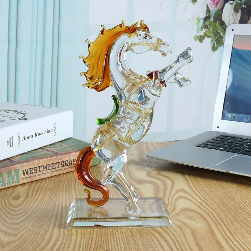Хрустальное стекло лошадь статуэтка коллекция Лошадь Животное Paperweight украшение