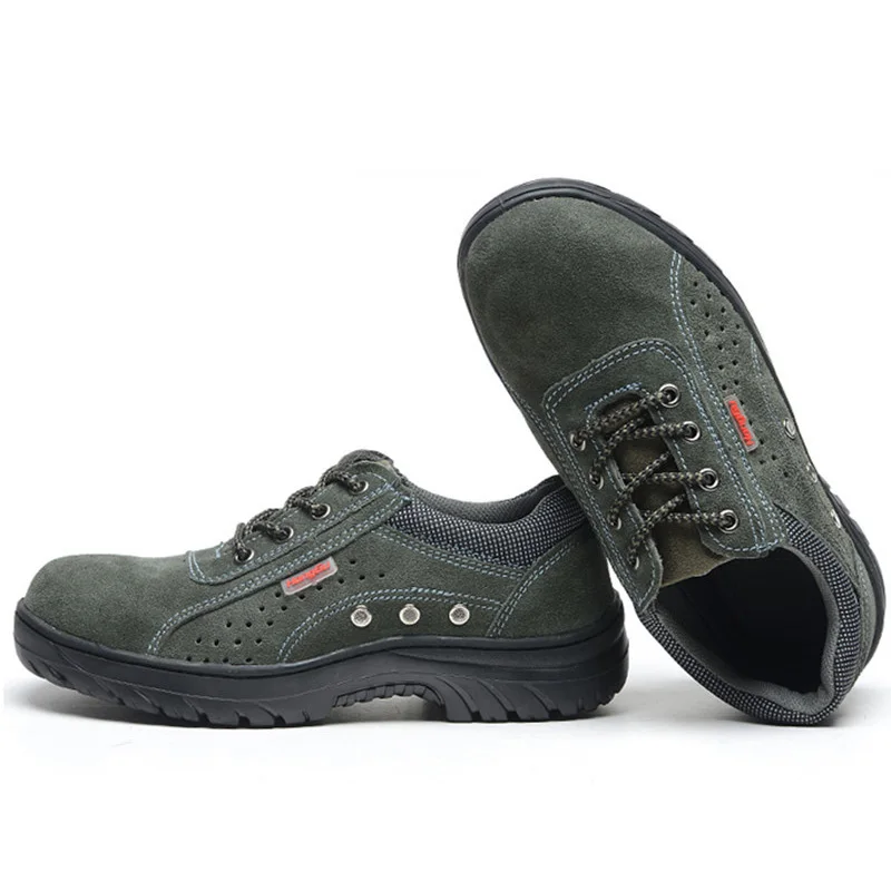 Мужские ботинки со стальным носком безопасные рабочие нескользящая рабочая