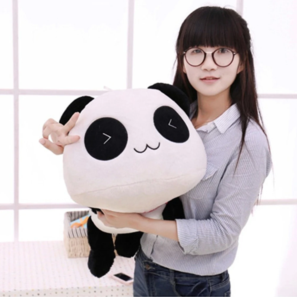 Kawaii большая голова мультфильм панда плюшевые игрушки мягкие лежащие животные
