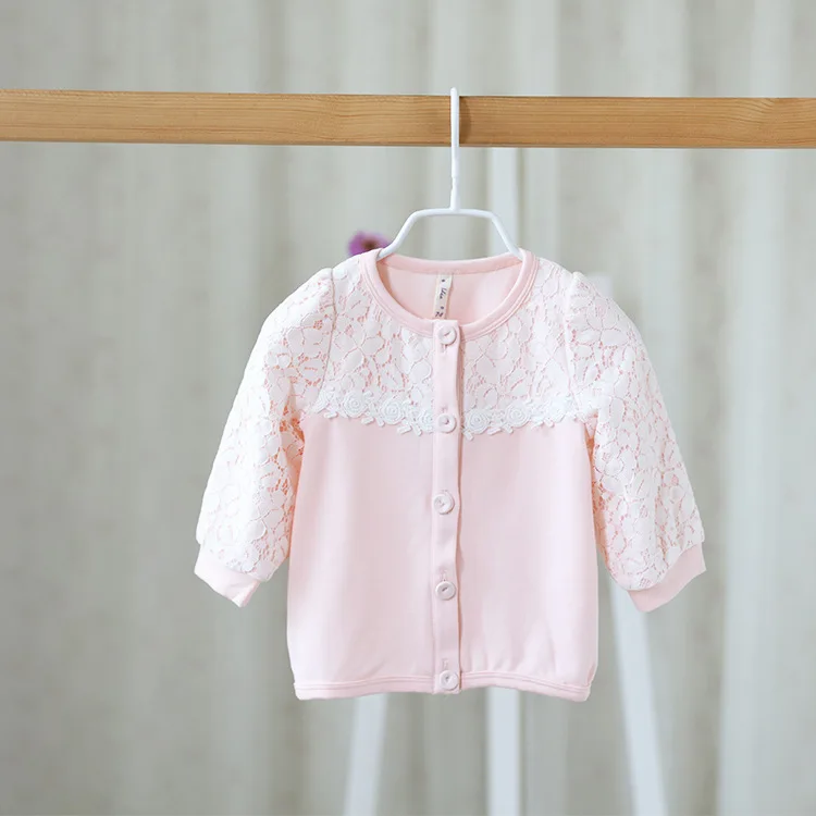 Новинка осени 2016 года чистый милый детский кружевной кардиган куртка пальто