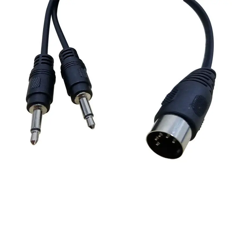 5 Pin MIDI Din папа 2x3 мм моно аудио адаптер кабель черный 0 м| |
