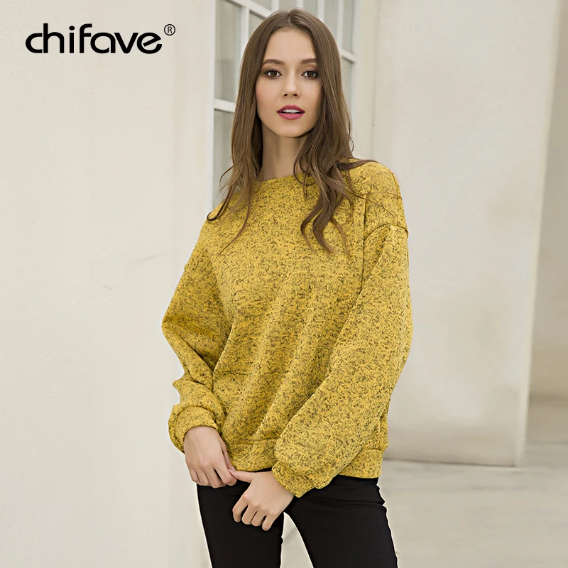 2018 Повседневный Женский пуловер трикотажная толстовка с круглым вырезом и