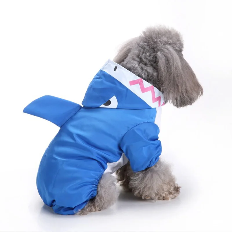 Fast Shipping Dog Raincoat Four-Legged Cartoon Button Pet For Cats Supplies |