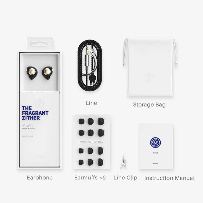 TFZ KING II 2 й динамический Графический драйвер HiFi наушники вкладыши IEM с 2pin/0 78 мм