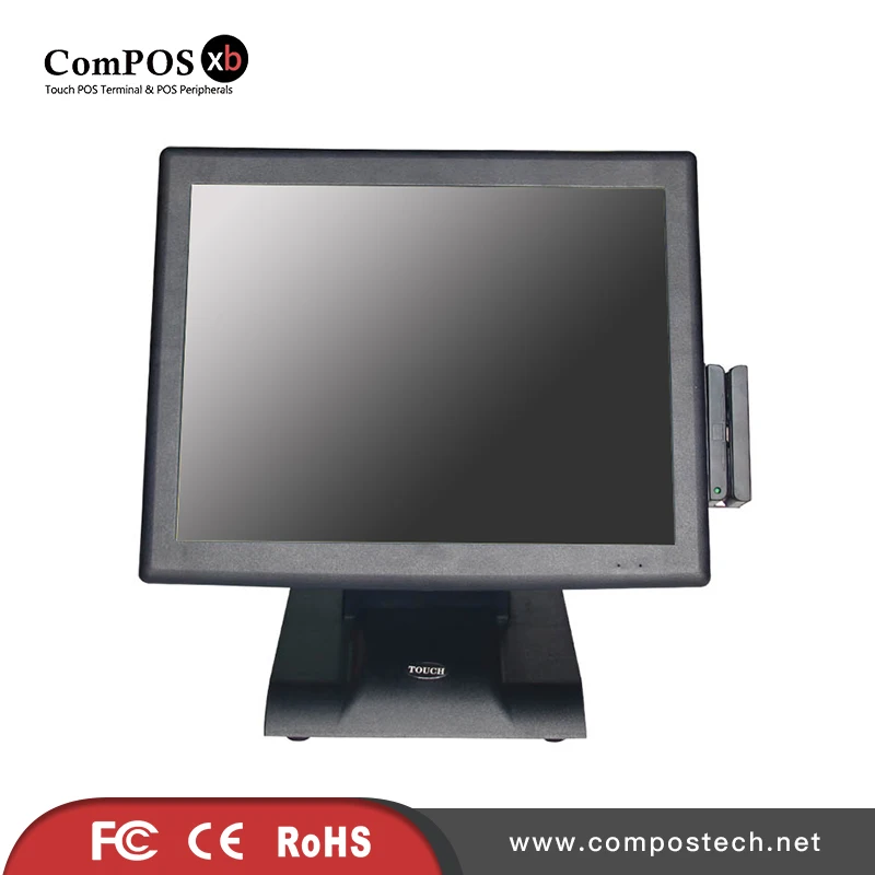 EPOS для ресторана 15 дюймовый все в одном сенсорный экран POS система с VFD клиентский