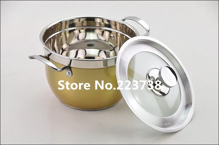 Бесплатная доставка Лидер продаж цветной яркий набор посуды из нержавеющей