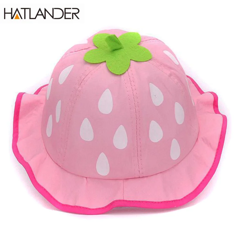 Hatlander/2017 г. Весенняя детская Панама с клубникой Симпатичная хлопковая шляпа от