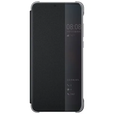 Черный Для huawei P20 чехол официальный Smart View искусственная кожа флип чехол для huawei P20 pro Чехол для huawei p20 чехол принципиально - Цвет: Черный