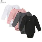 Pudcoco4 цвета, Детский костюм для мальчиков и девочек, комбинезон с длинными рукавами и пуговицами