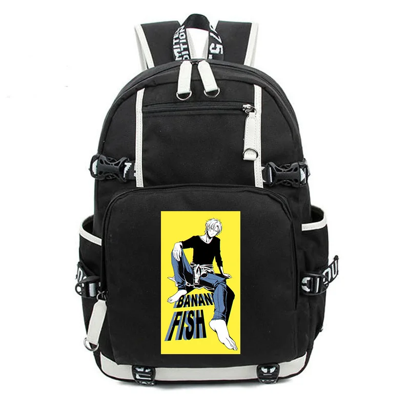 Банановая рыба Аниме Косплей холщовый рюкзак для ноутбука школьная сумка на