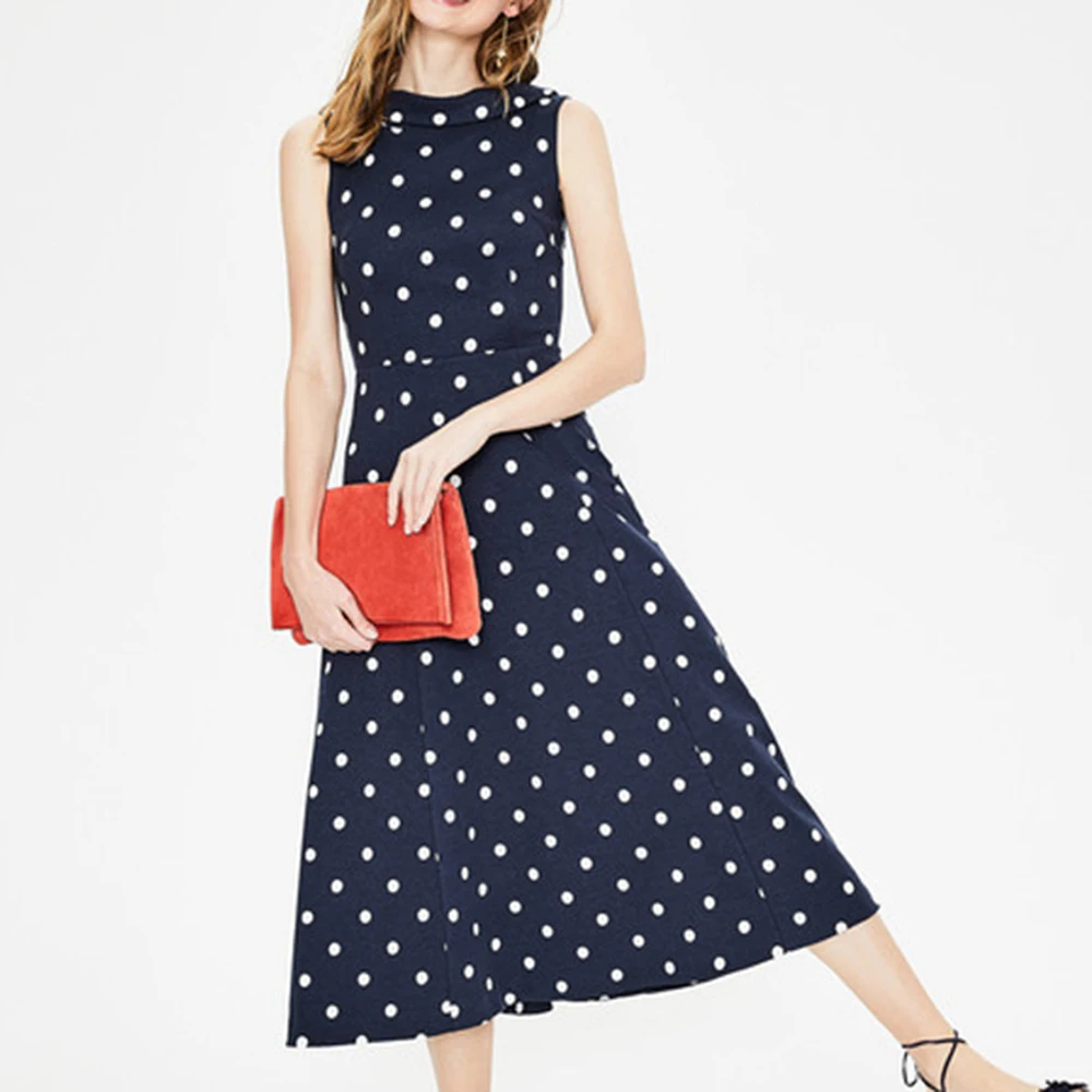 Женское платье женское Коктейльное Летнее в горошек модное Формальное