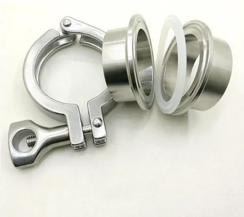 

Free shipping 1.5'' 38MM-159mm Sanitary TriClamp Ferrule + Tri Clamp + Silicon Gasket SS 304