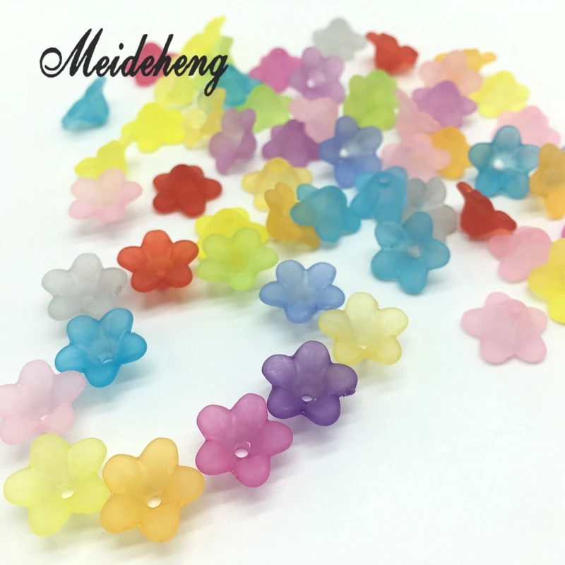 12 мм матовый акриловый цветок бусины для изготовления ювелирных изделий