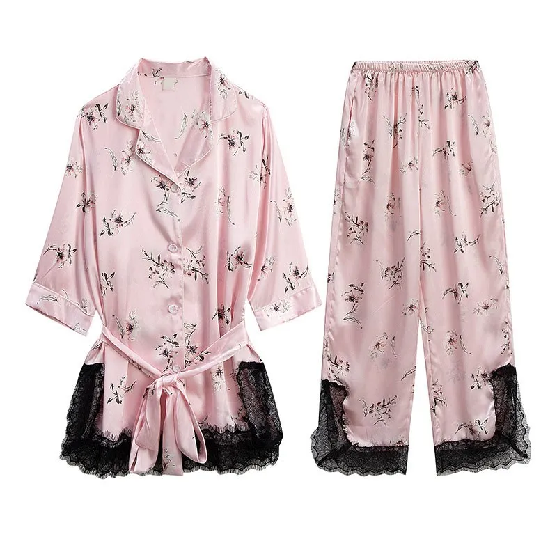 Комплект из 5 предметов женские пижамные комплекты сатиновые шорты для сна