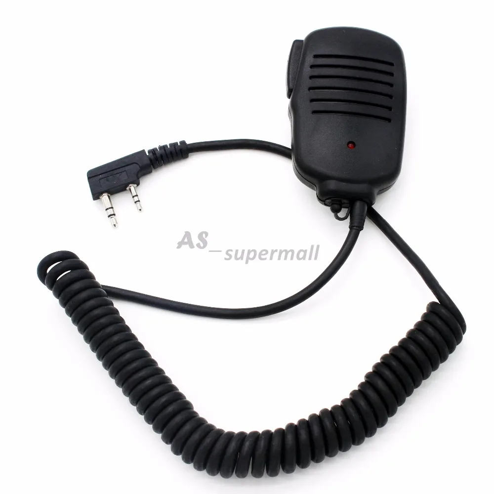 Микрофон 2 Pin PTT спикер микрофон для KENWOOD Walkie talkie BaoFeng UV-5R BF-888S QUANSHENG WOUXUN PUXING