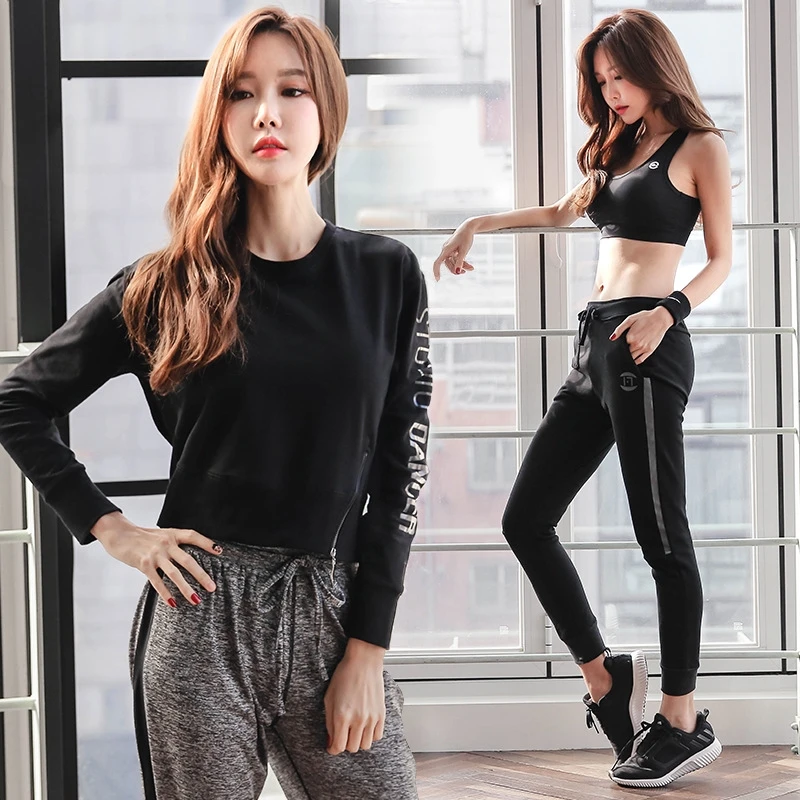 Женская футболка для йоги с круглым вырезом и длинными рукавами облегающая