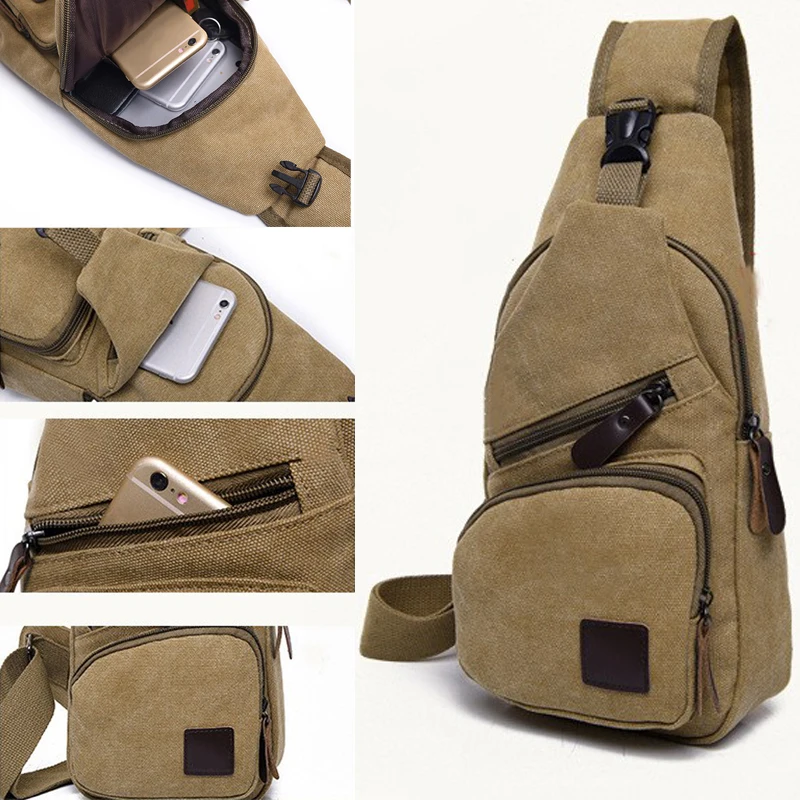 Новинка 2019 Мужская холщовая спортивная сумка на ремне небольшая ремешке