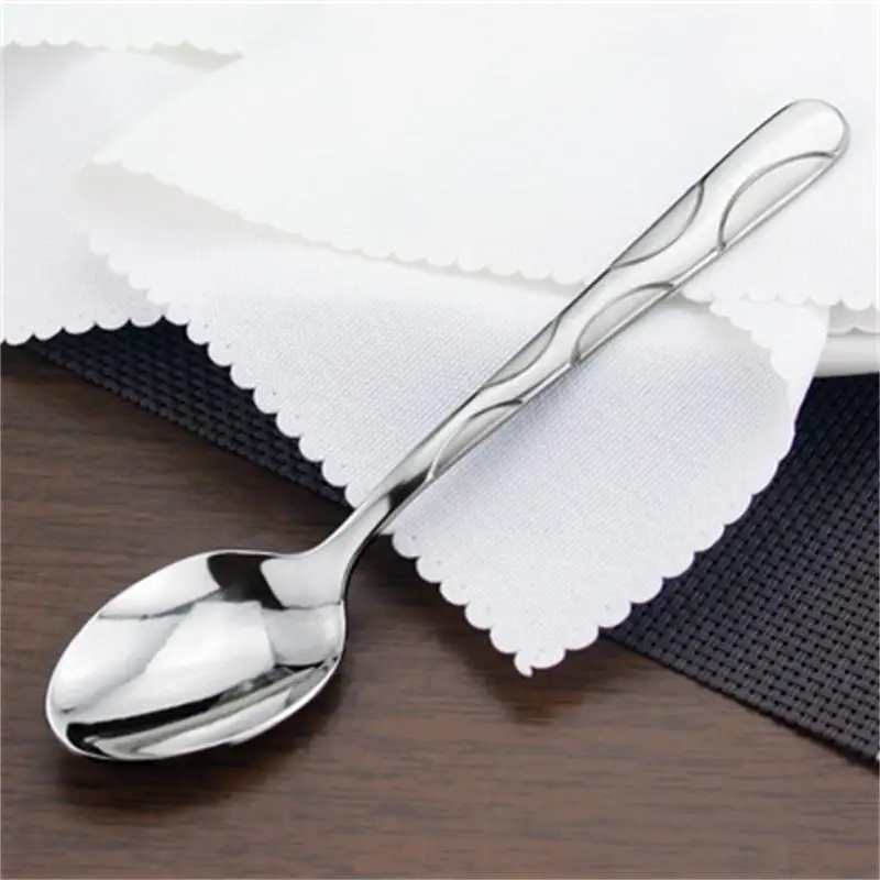 

Tea Spoon Stainless Steel Ice Cream Dessert Mixing Honey Spoon Teaspoon Mini Coffee Scoop Christmas Korean Cutlery 6'' 15cm