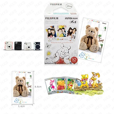 Оригинальная пленка Fujifilm Fuji Instax Mini 9 Винни Пух 10 листов для 8 7s 90 25 dw 50i 50s фотокамера