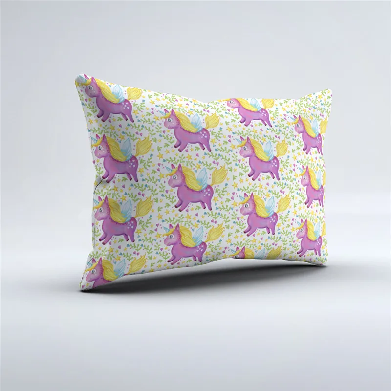Милое постельное белье с изображением единорога наборы красочные животные