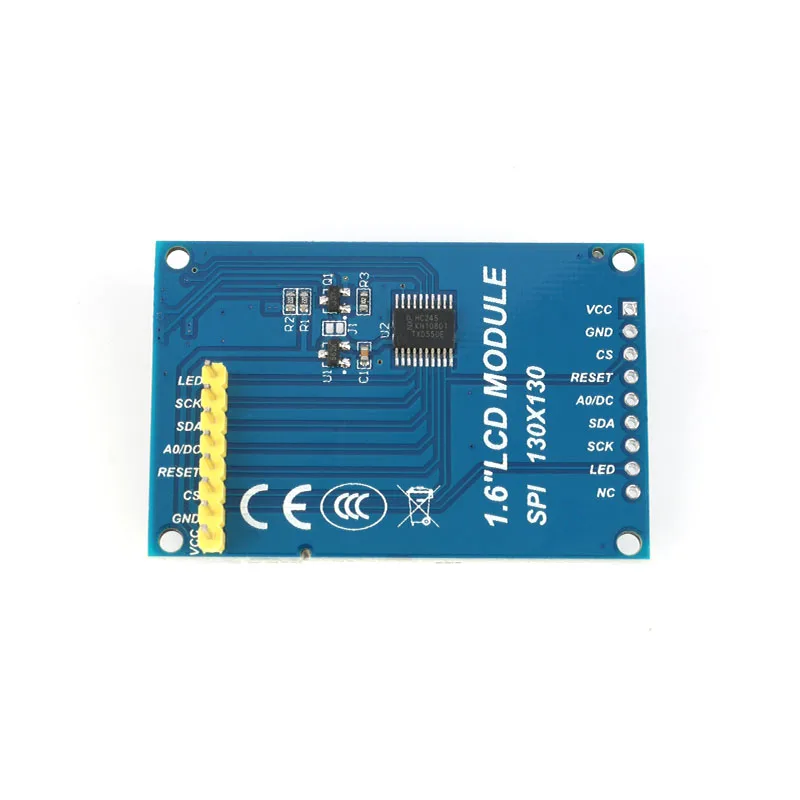 Последовательный ЖК дисплей 1 6 дюйма SPI TFT экран модуля 130*130 SSD1283 видимый под