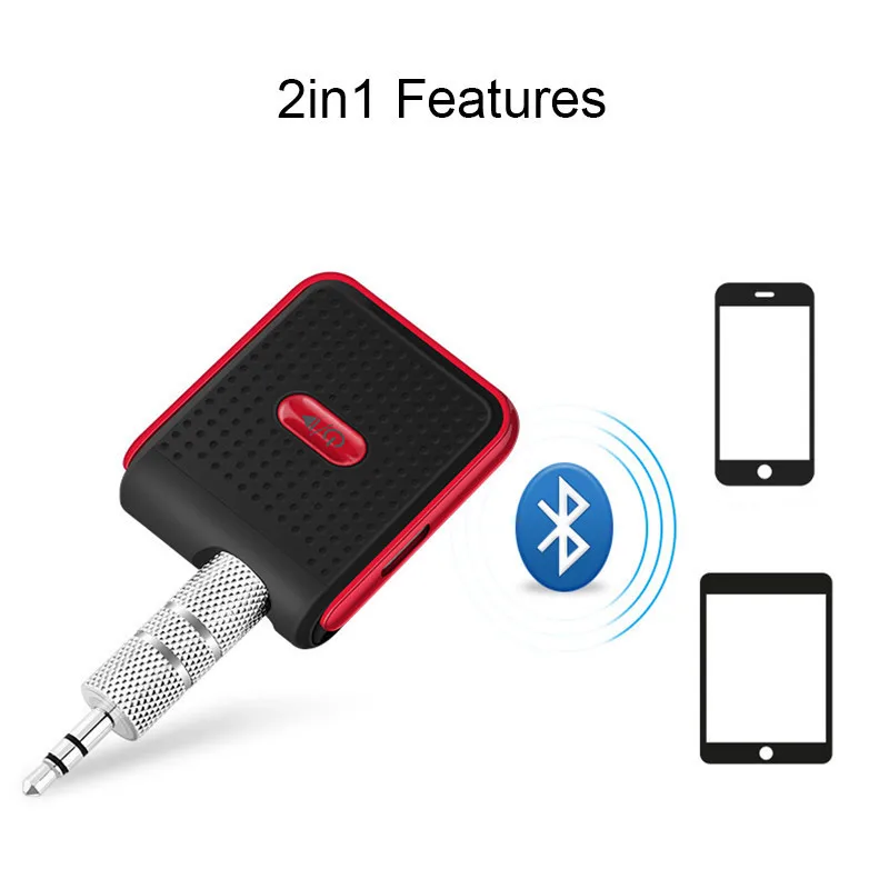 Беспроводной Bluetooth 4 1 приемник музыкальный аудио адаптер 3 5 мм разъем Hands free AUX