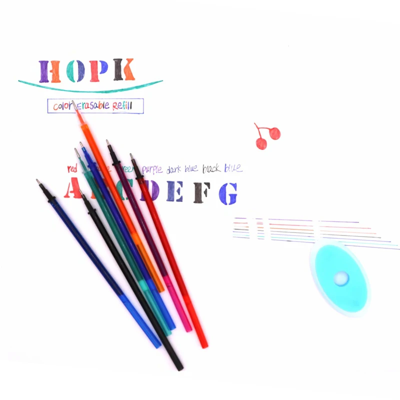 10/12/20 шт./лот Цвет стержень со стираемыми чернилами Шариковая ручка комплект 0,5 мм стираемая моющаяся ручка стержень для ручки школьные канцелярские принадлежности