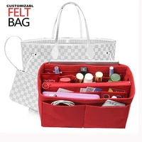 customizable felt insert bag organizer bag in bag for handbag purse organizer wdetachable zip pocket fits speedy neverfull